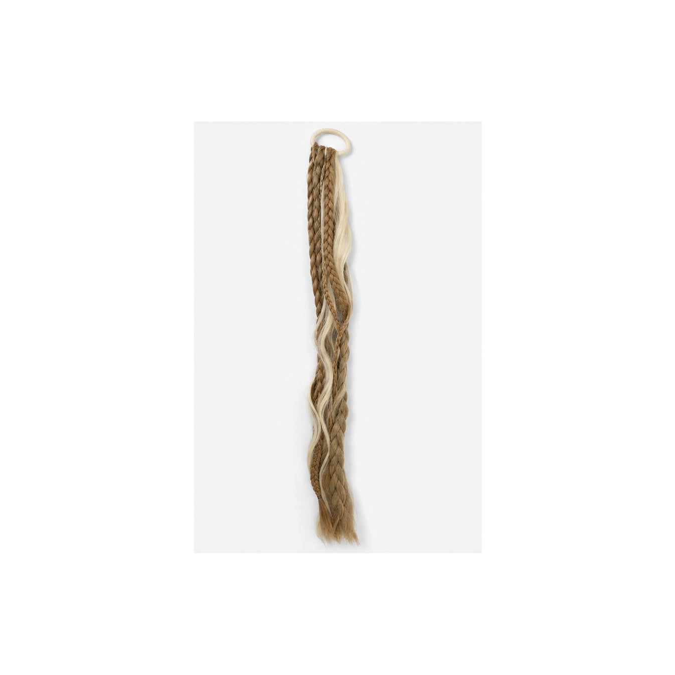 HS Faux Hair Extensions - Meerdere Kleuren - Blond bruin mix - achteraanzicht