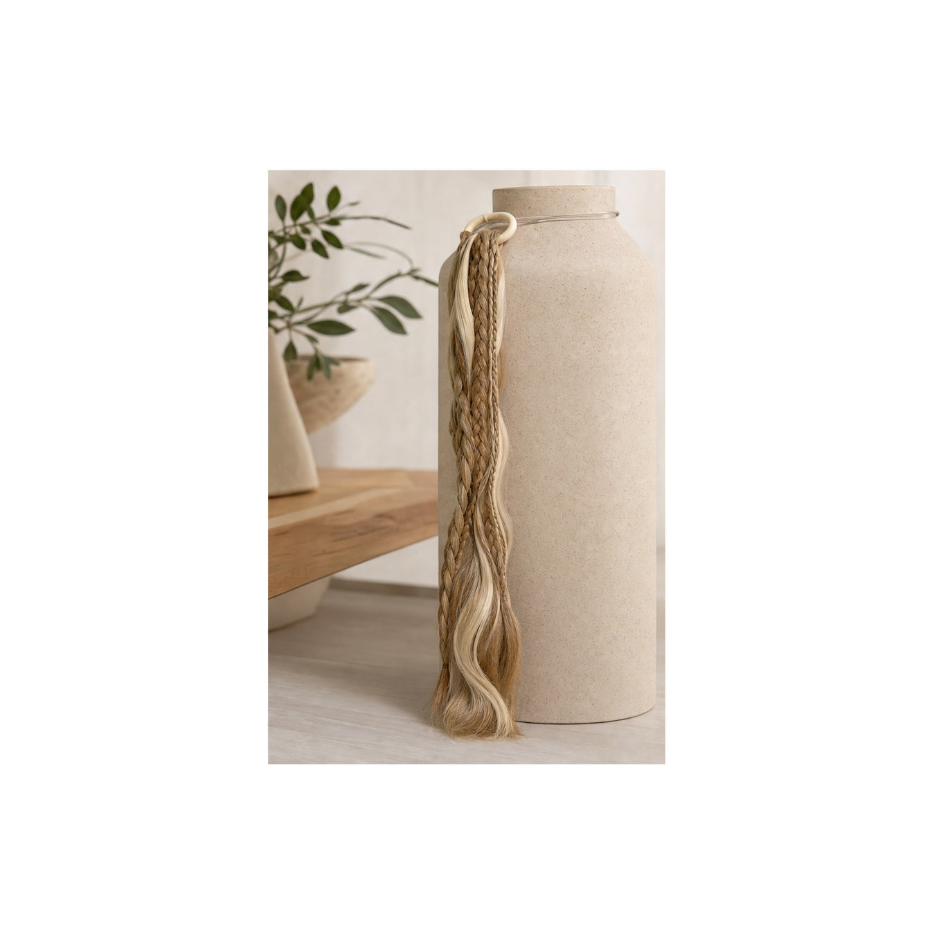 HS Faux Hair Extensions - Meerdere Kleuren - Blond bruin mix - sfeerbeeld