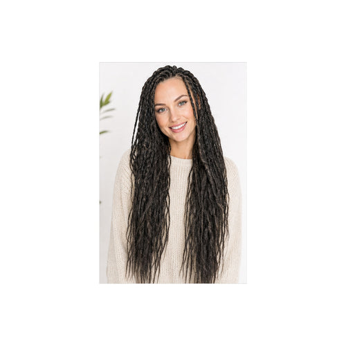 HS Faux Hair Extensions - Meerdere Kleuren - Zwart donker - gedragen beeld