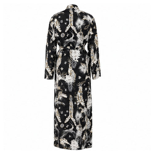 HS Kaftan Jurk - Meerdere Prints - Zwart witte - achteraanzicht