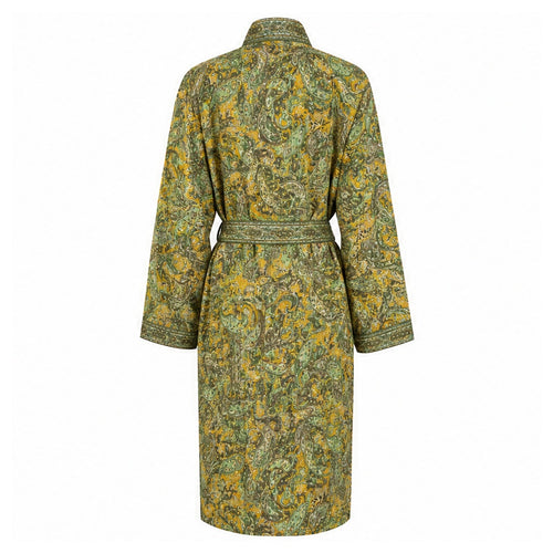 HS Kimono Kort - Meerdere Prints - Geel groen - achteraanzicht