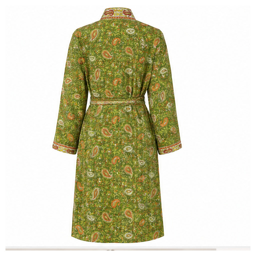 HS Kimono Middel - Meerdere Prints - Groen roze - achteraanzicht