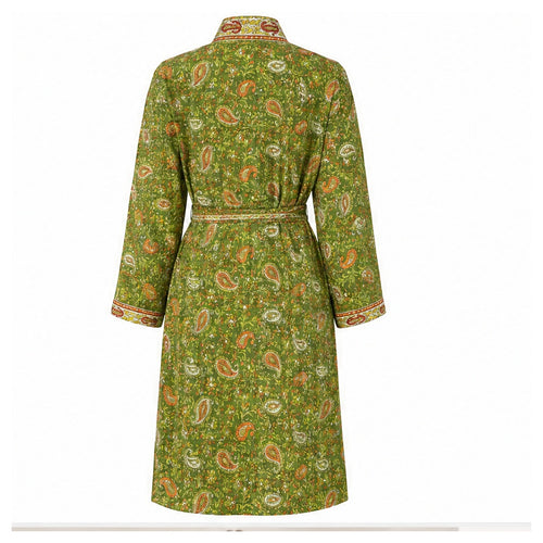 HS Kimono Middel - Meerdere Prints - Groen roze - achteraanzicht