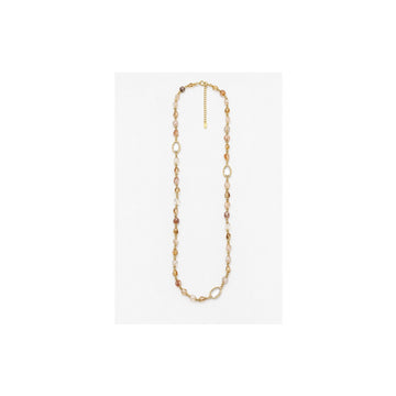 HS Lange Ketting - Meerdere Kleuren - Goudkleurig naturel - vooraanzicht
