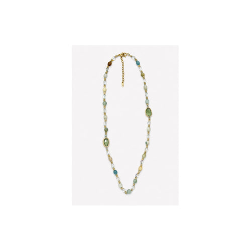 HS Lange Ketting - Meerdere Kleuren - Groen naturel - vooraanzicht