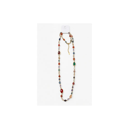 HS Lange Ketting - Meerdere Kleuren - Multicolor naturel - vooraanzicht