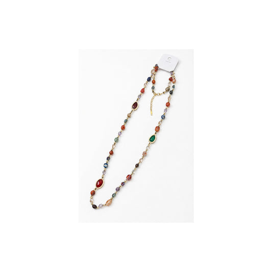 HS Lange Ketting - Meerdere Kleuren - Multicolor naturel - zijaanzicht