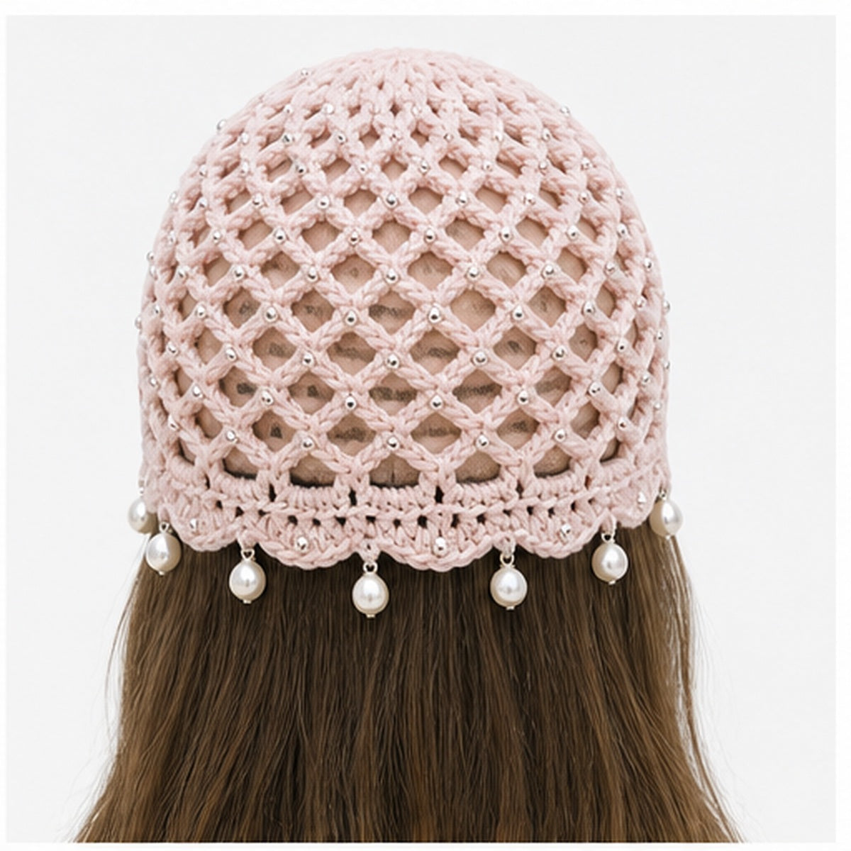 HS Fashion Gehaakte Parel Cap - Design 02