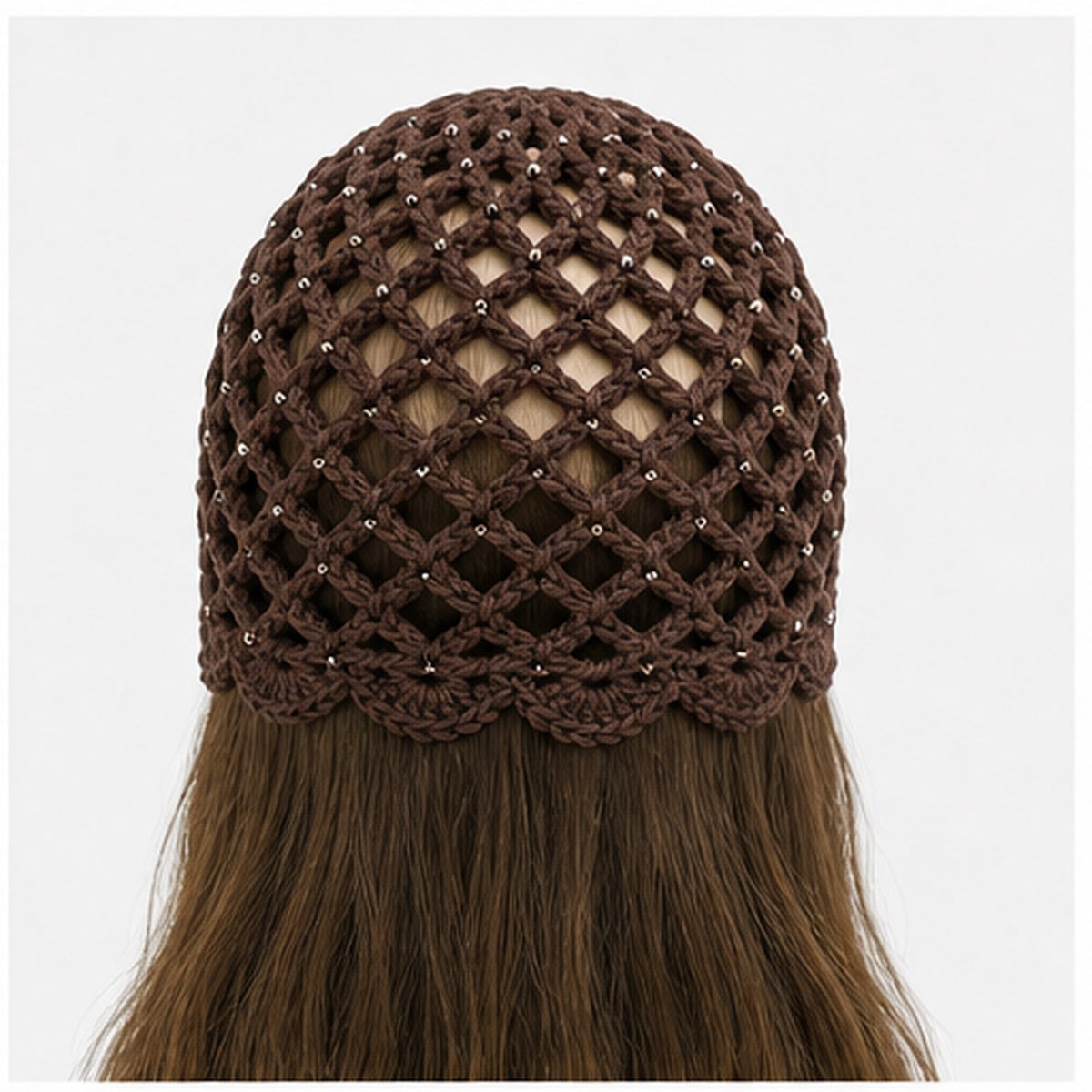 HS Fashion Gehaakte Parel Cap - Design 04