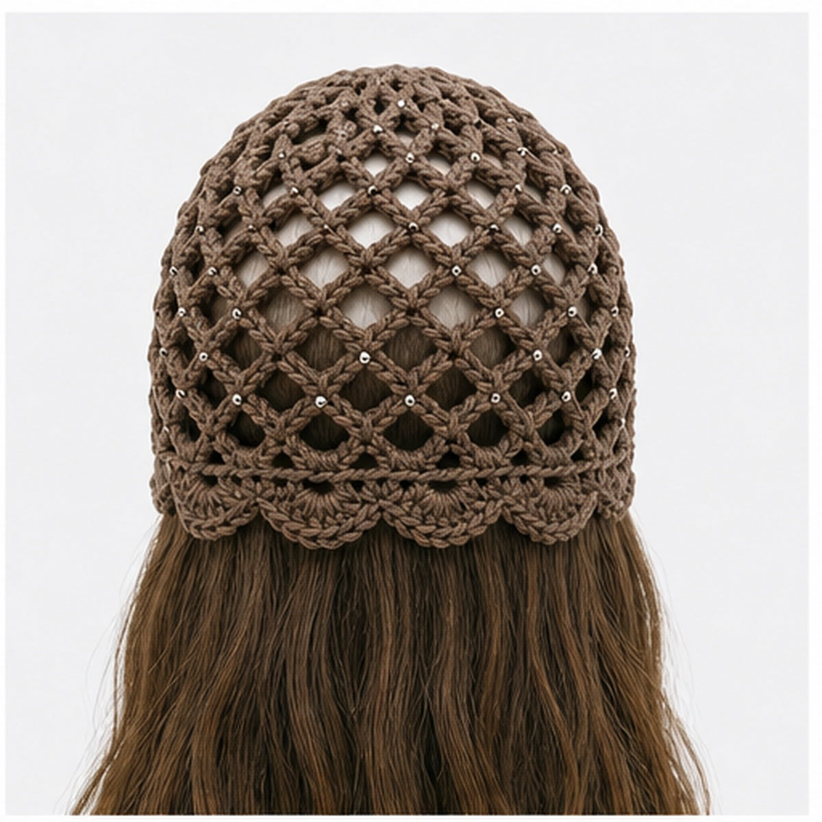 HS Fashion Gehaakte Parel Cap - Design 05