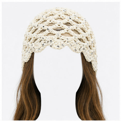 HS Fashion Gehaakte Parel Cap - Design 06