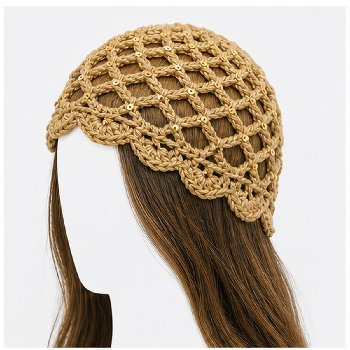 HS Fashion Gehaakte Parel Cap - Design 07