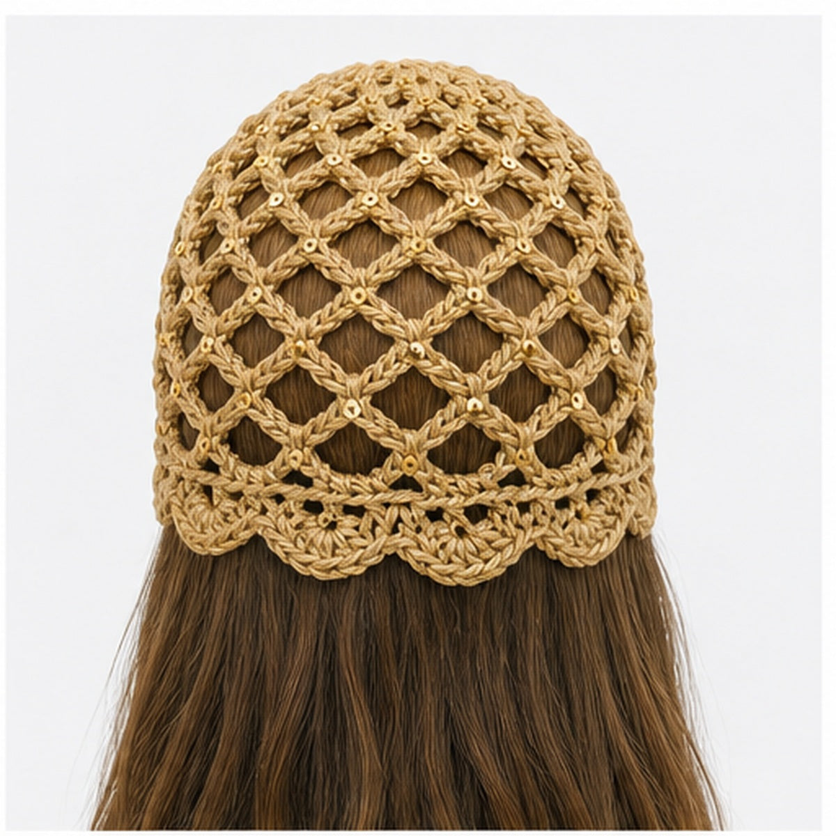 HS Fashion Gehaakte Parel Cap - Design 07