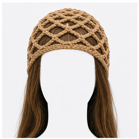 HS Fashion Gehaakte Parel Cap - Design 08