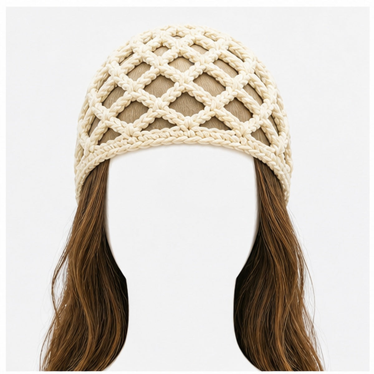 HS Fashion Gehaakte Parel Cap - Design 10