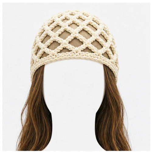HS Fashion Gehaakte Parel Cap - Design 10