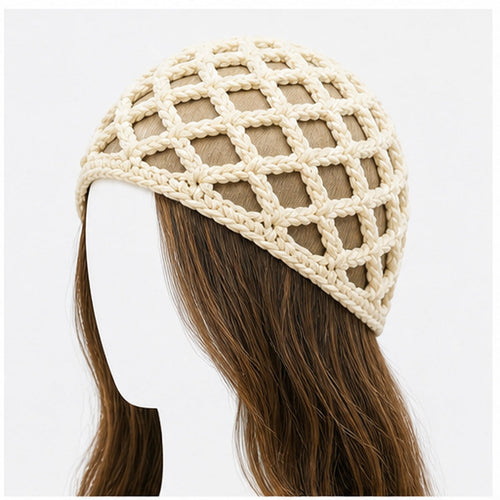 HS Fashion Gehaakte Parel Cap - Design 10