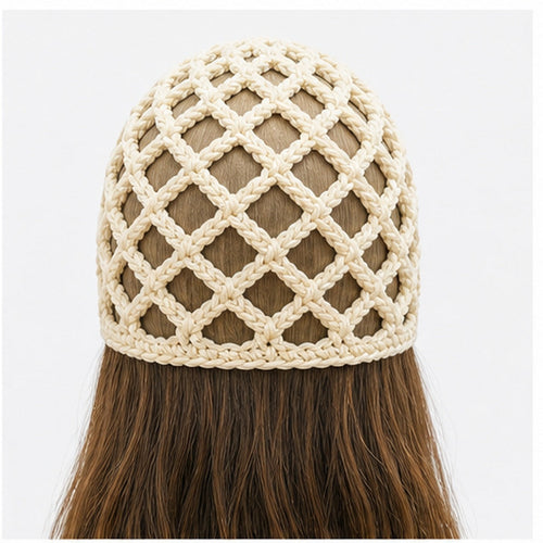 HS Fashion Gehaakte Parel Cap - Design 10
