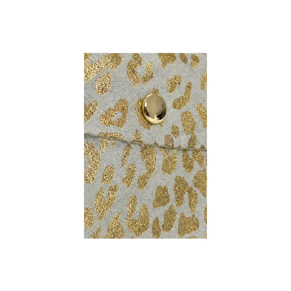 HS Portemonnee Echt Leder - Meerdere Prints - Goud luipaard - detail