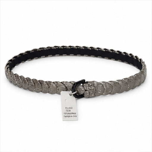 HS Riem Dames - Gevlochten en Elastisch - 5 Kleuren - Taupe Zwart Gevlochten - vooraanzicht