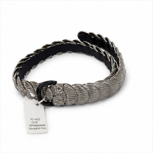 HS Riem Dames - Gevlochten en Elastisch - 5 Kleuren - Taupe Zwart Gevlochten - zijaanzicht