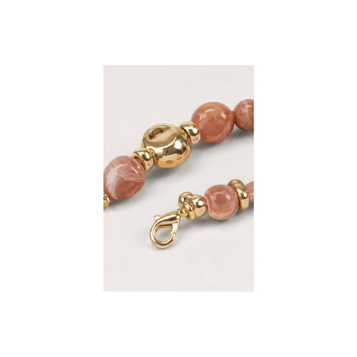 HS Riem met Steentjes - Meerdere Uitvoeringen - Roze goud kralen - detail