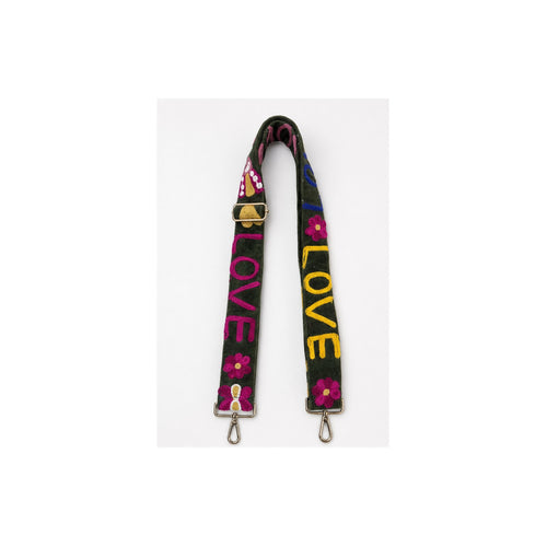 HS Tassenriem - Meerdere Prints - Love multicolor roze - vooraanzicht