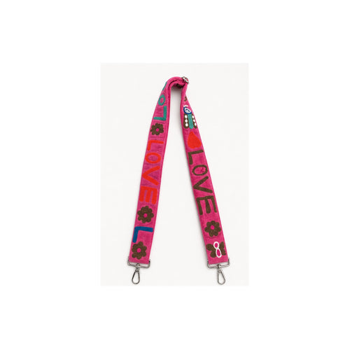 HS Tassenriem - Meerdere Prints - Love multicolor fuchsia - vooraanzicht