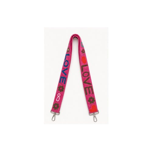 HS Tassenriem - Meerdere Prints - Love multicolor fuchsia - achteraanzicht