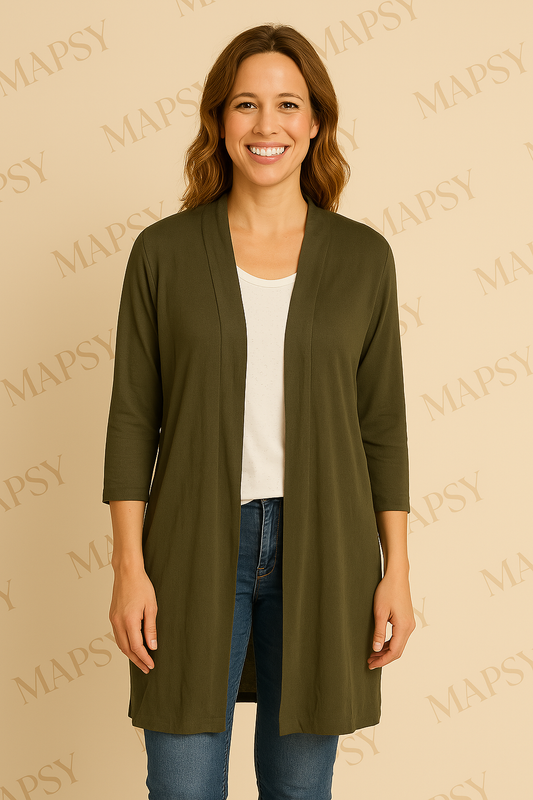 Angelle Milan - Casual travelstof vest - Groen - Travelstof - In 5 maten verkrijgbaar - Mapsy B.V