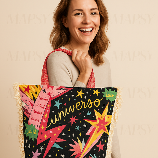 Boho Chic & Bold Beachbag - Mapsy B.V