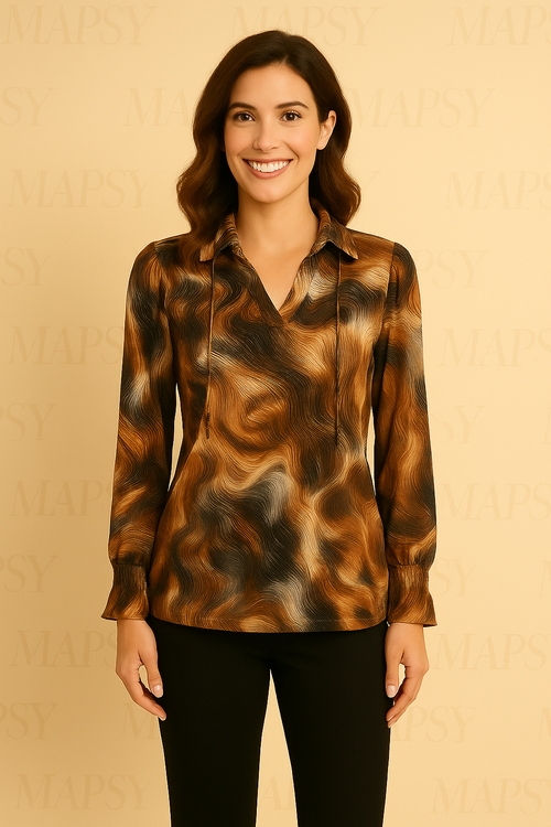 Royal Style – Travelstof Blouse – Ademend en Kreukvrij – Duurzame Blouse - Mapsy B.V