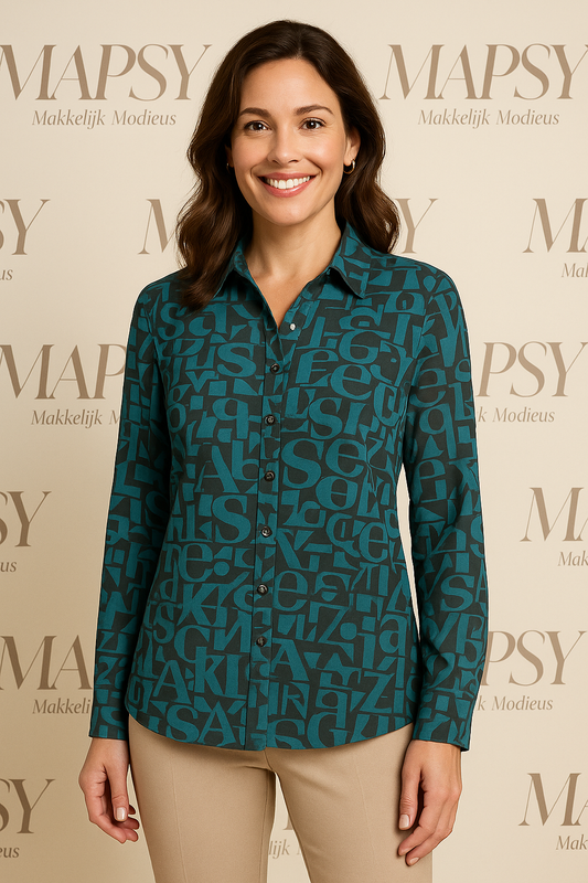 Angelle Milan - Groen Patroon - Licht en Kreukvrij - In 5 maten (XL) - Mapsy B.V