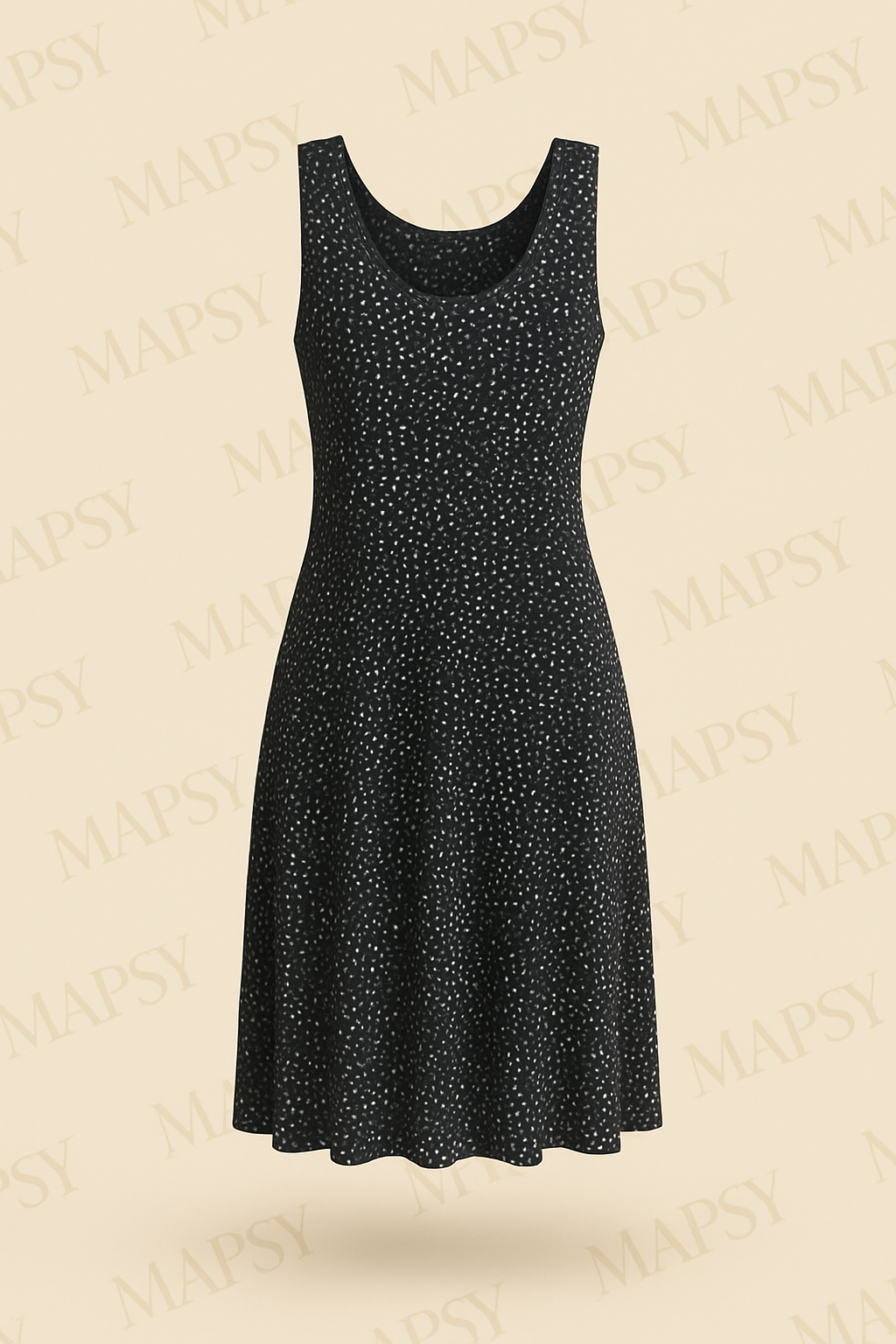 Debbie Morgan Jurk – Zwart met Witte Stipjes - Mapsy B.V