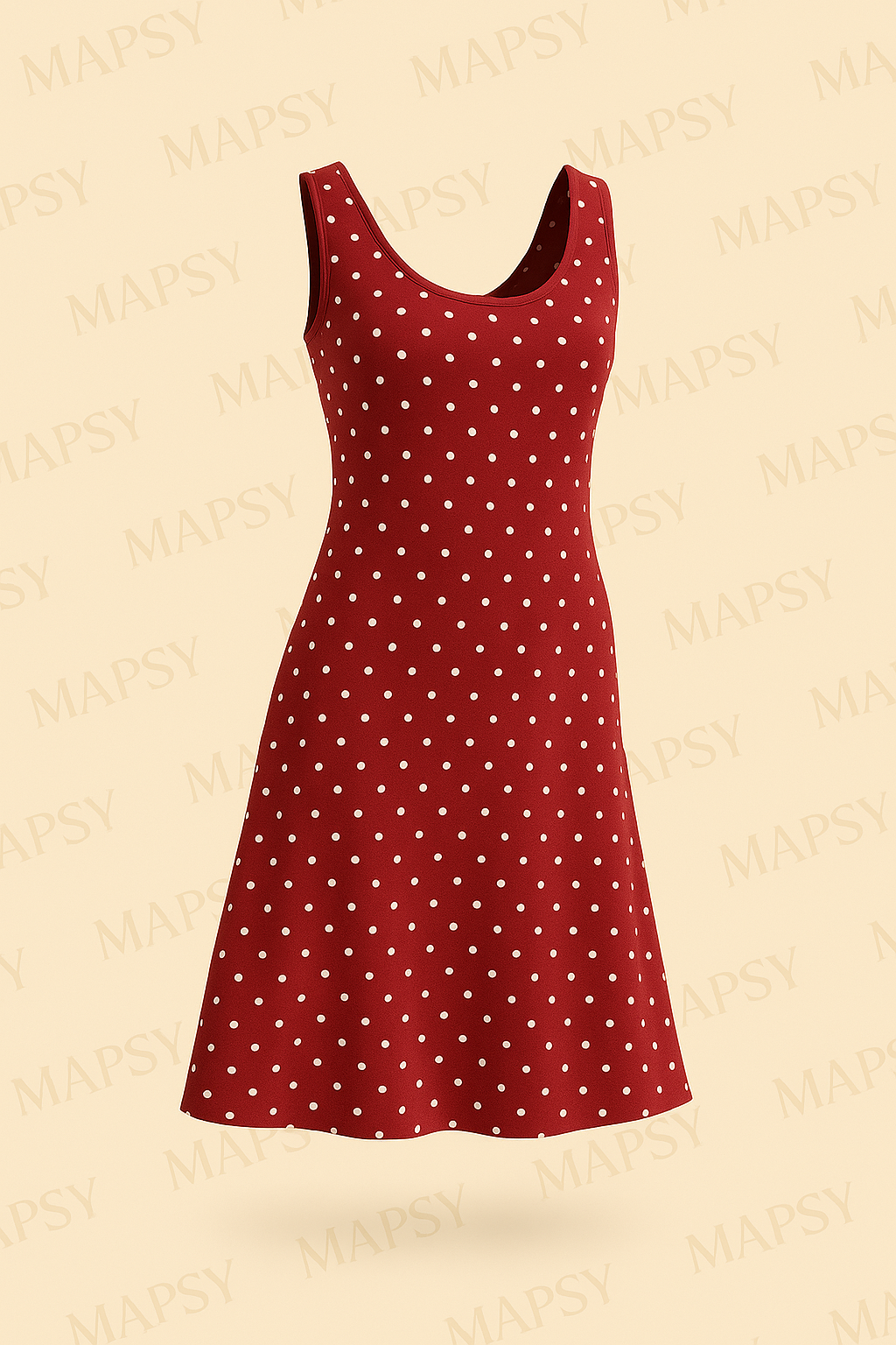 Debbie Morgan Jurk – Rood met Witte Stipjes - Mapsy B.V
