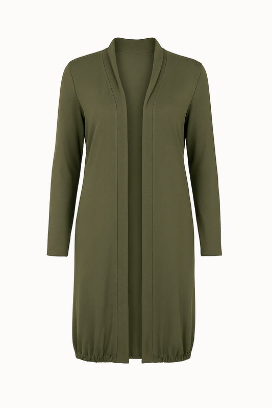 Casual travelstof vest Groen