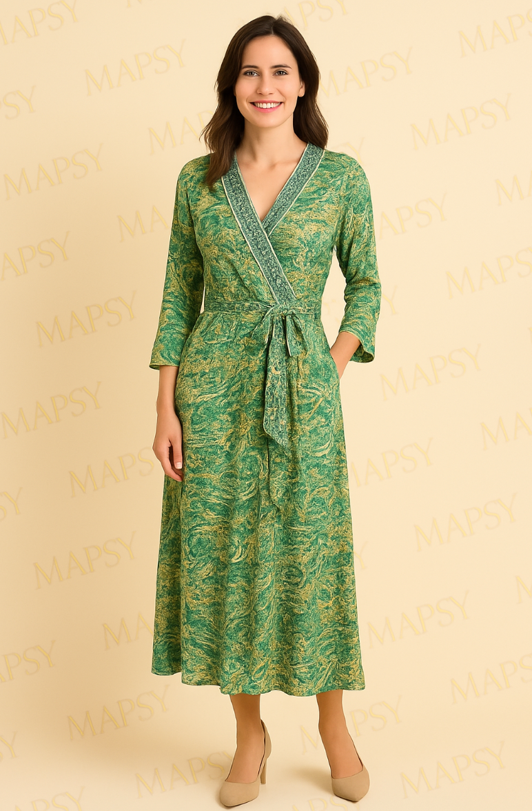 Prachtige Wikkeljurken - Soepelvallende stof - Eén Maat - Veelzijdig in gebruik - Musthave in 7 kleuren! - Mapsy B.V