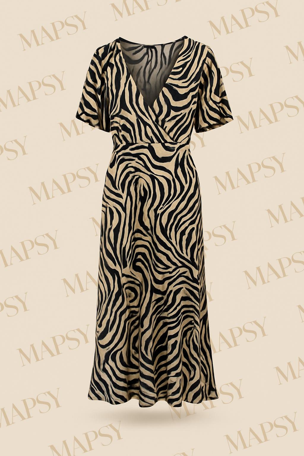 Zebra Maxi Dress – Jimi Fei Paris | One Size Dierenprint Elegantie