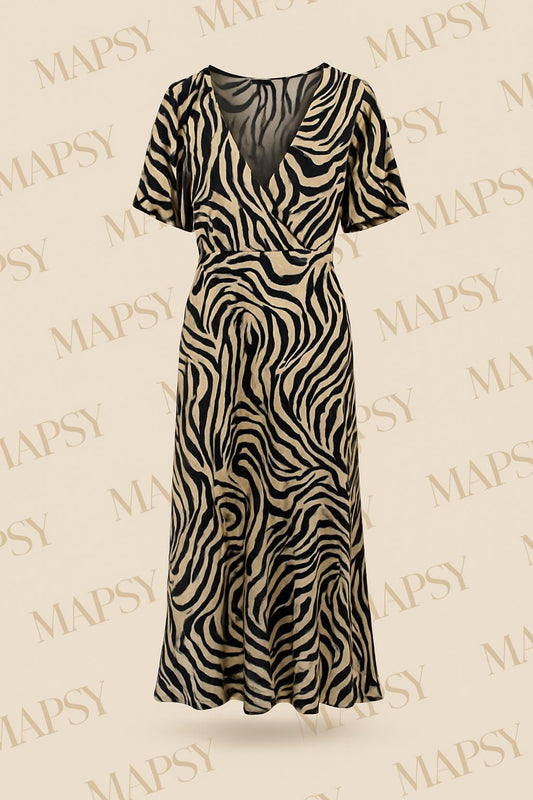 Zebra Maxi Dress – Jimi Fei Paris | One Size Dierenprint Elegantie - Mapsy B.V