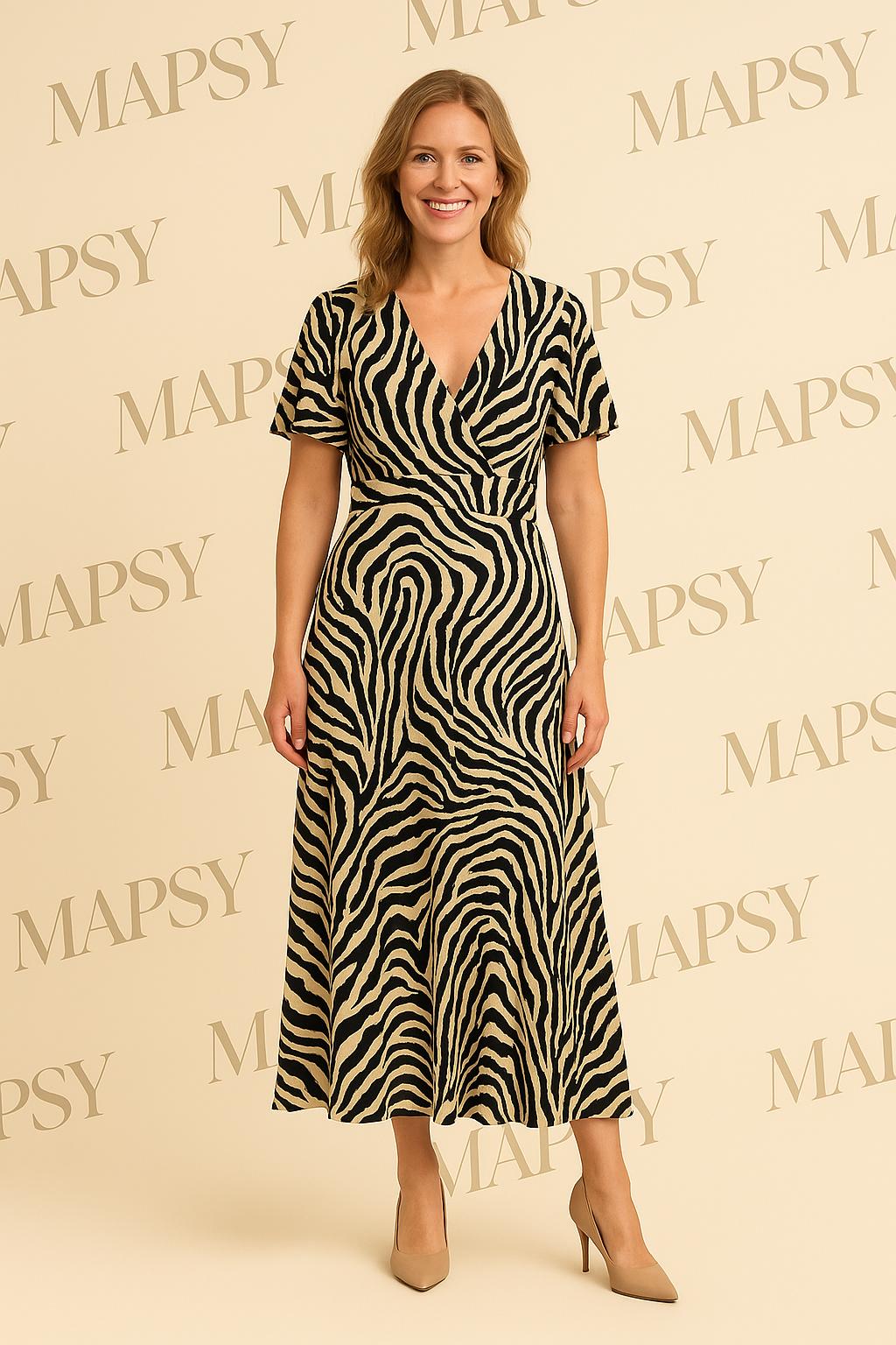 Zebra Maxi Dress – Jimi Fei Paris | One Size Dierenprint Elegantie