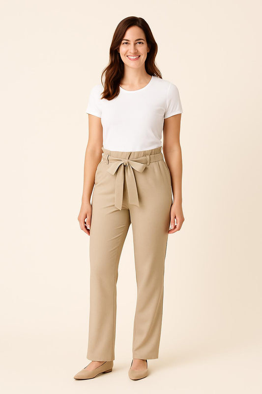Verfijnde Broek Crème Lint