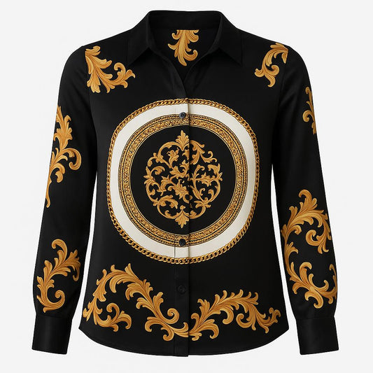 Baroque Blouse Zwart