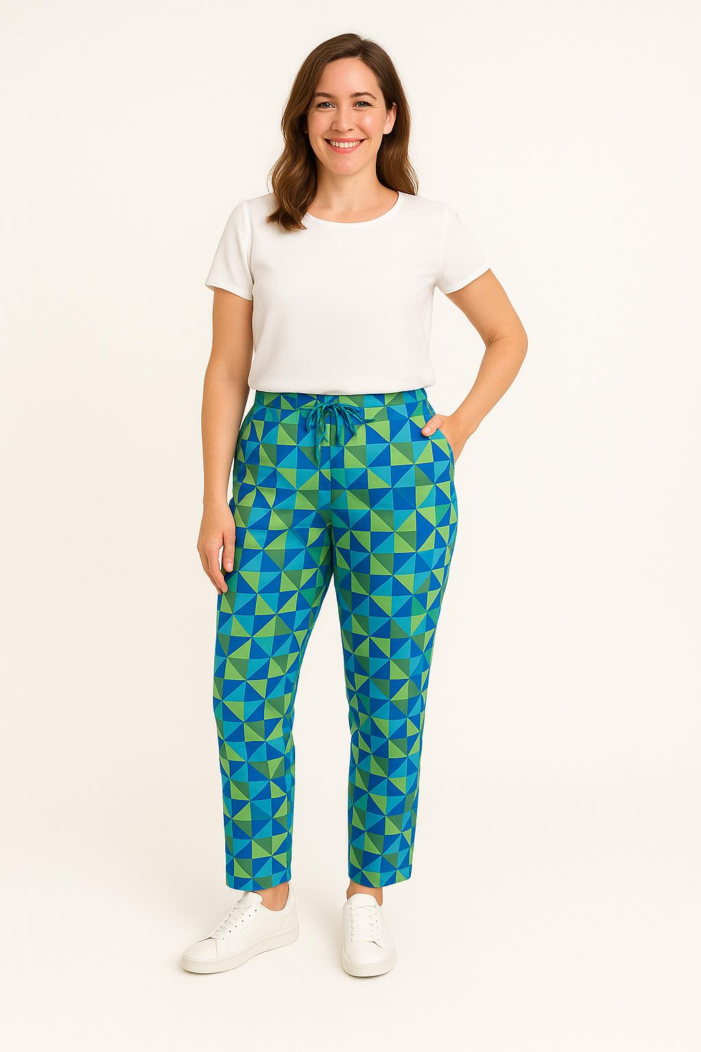 Geoprint Travelbroek Blauw