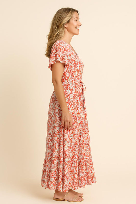 Maxi Jurk Roest Paisley