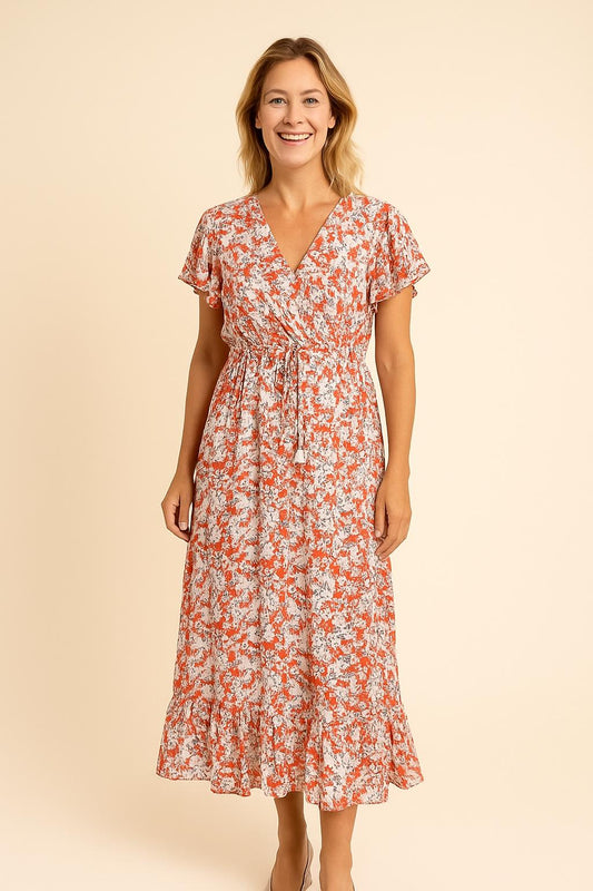 Maxi Jurk Roest Paisley