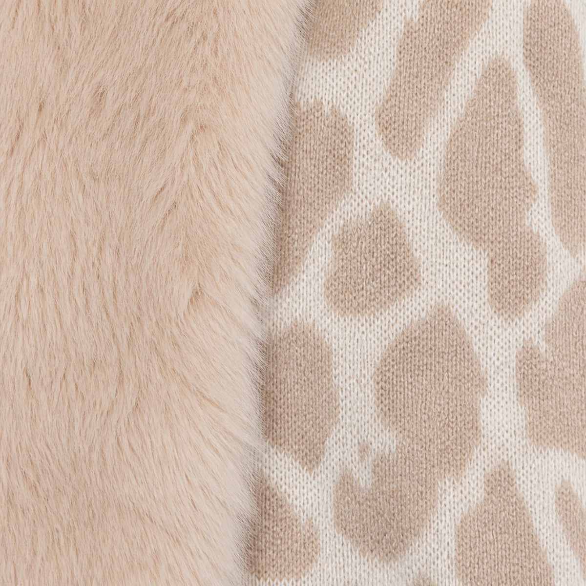 Stola Luipaardprint met Faux Fur Rand - 60x200 cm