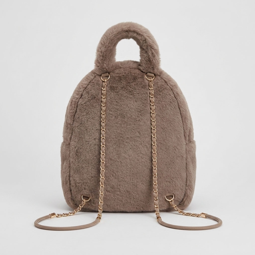 Mini Faux Fur Rugzak - ca. 22 cm