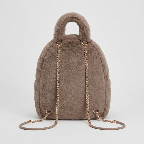 Mini Faux Fur Rugzak - ca. 22 cm