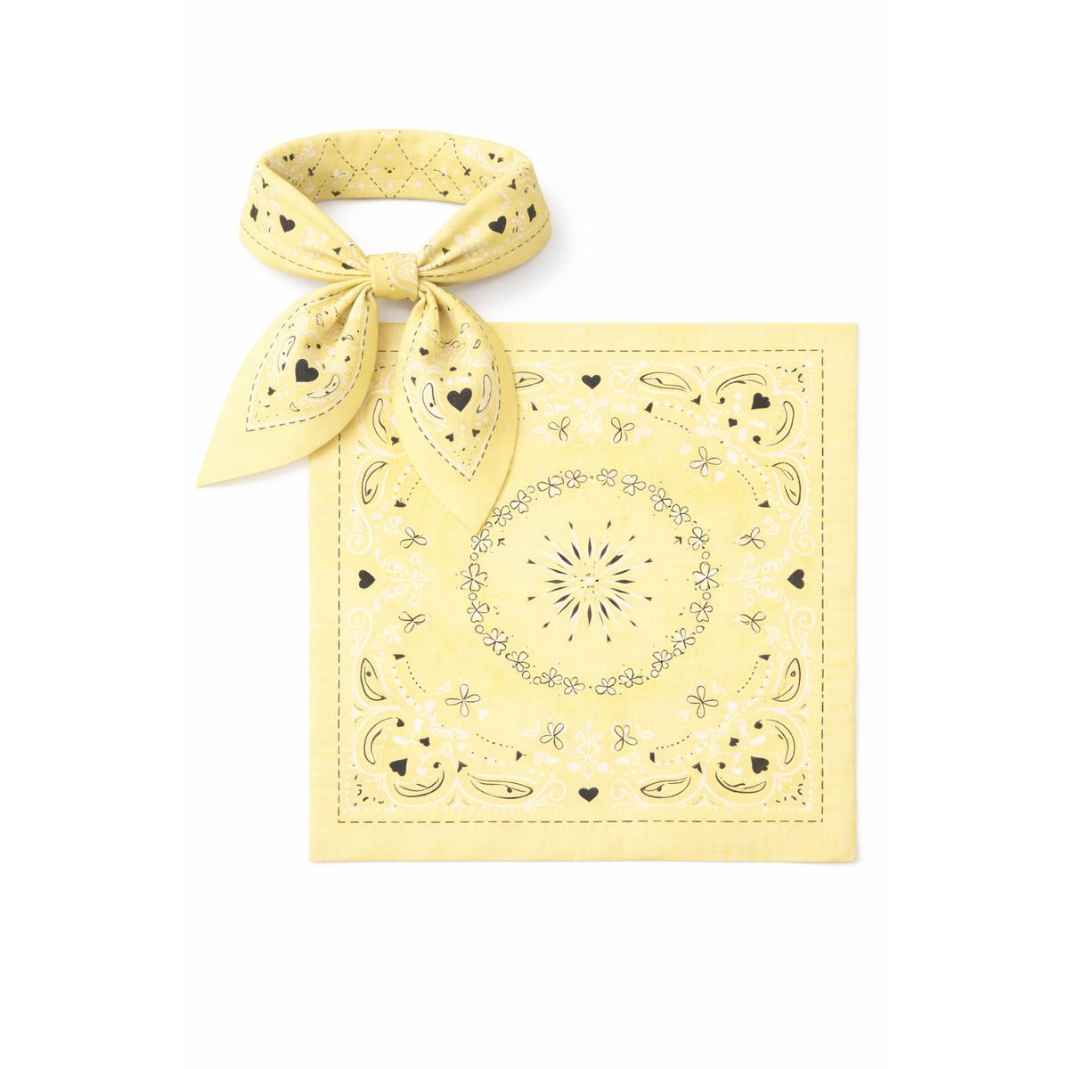 HS Sjaal - 70x70 - Hartje Paisley - Katoen - veelzijdig te stylen - 6 kleuren - 70x70 cm - originele variantfoto