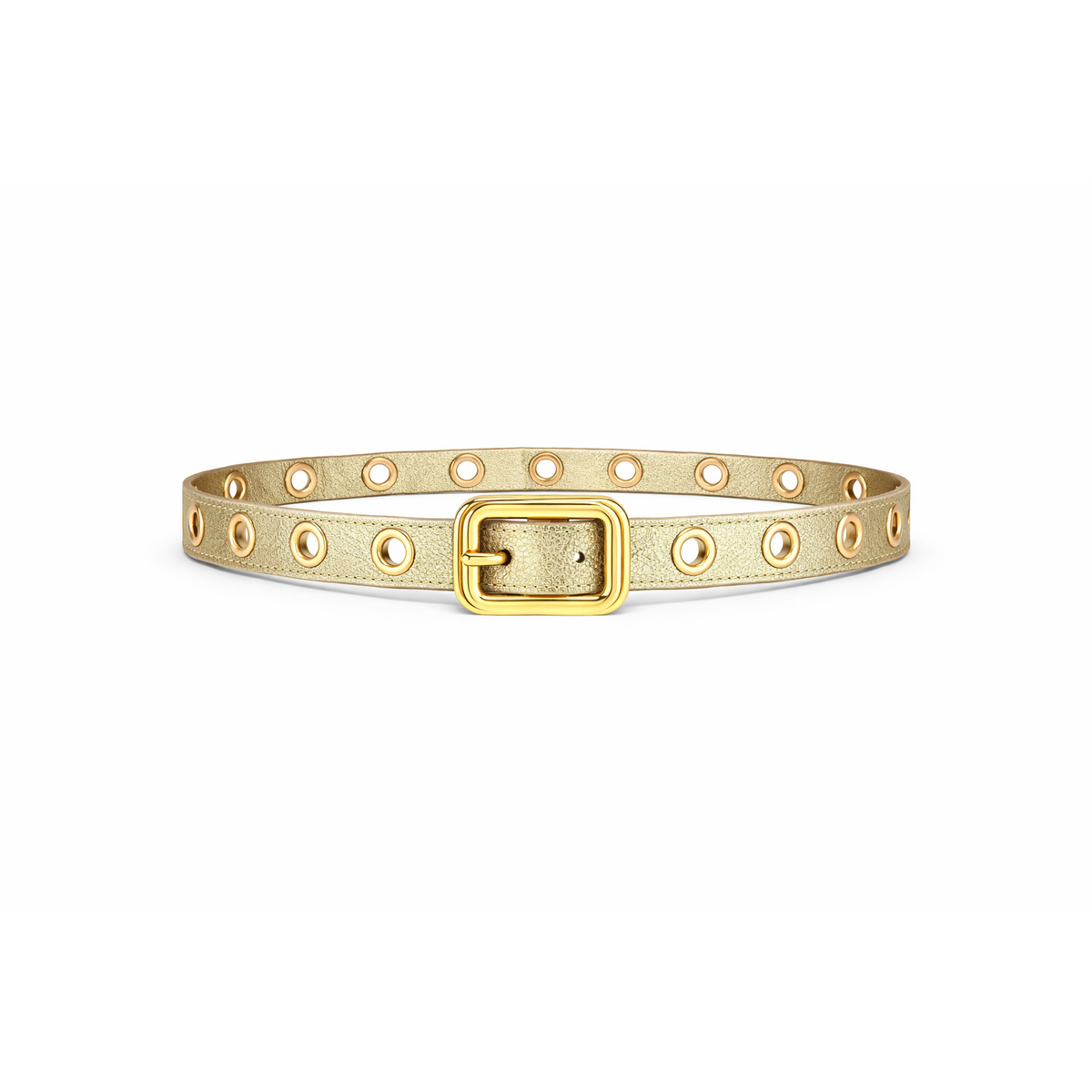 HS Riem - In 10+ Kleuren - One Size (Lange Riem) - Echt Leder - Goud